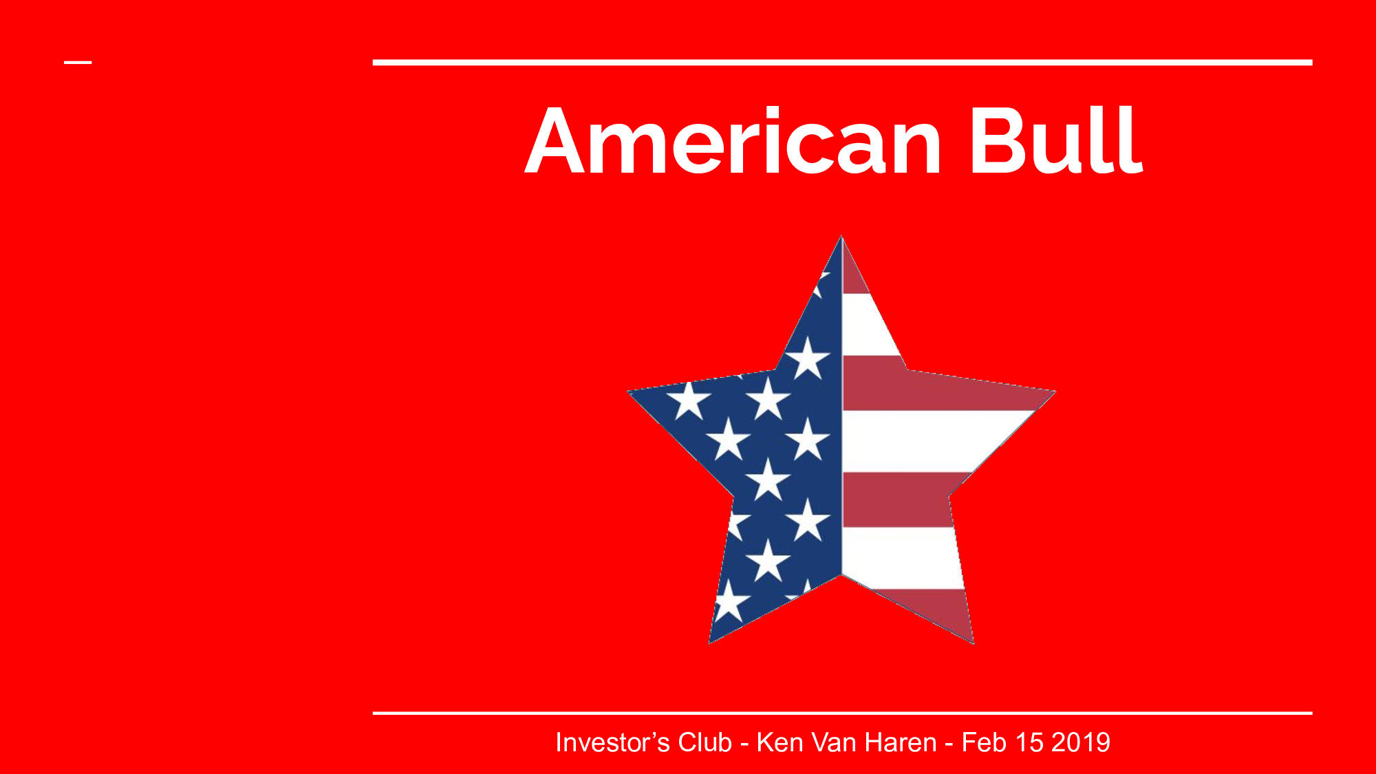 American Bull — first slide